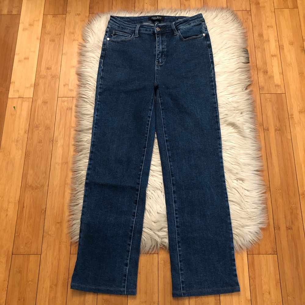 Judy Blue 90s Straight Leg High Rise Dark Blue Denim Womens Jeans size 29